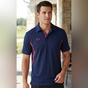 Men’s Under Armour HeatGear Navy Shirt with Red Detail